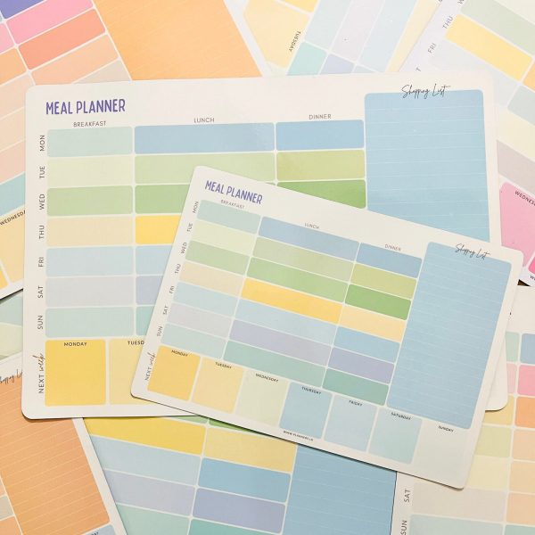 A4 Magnetic Meal Planner - Floating Seaside