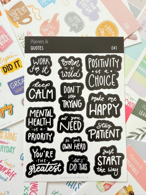 Work For It Quotes Sticker Sheet 041