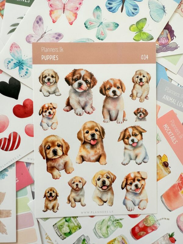 Puppies Sticker Sheet 034