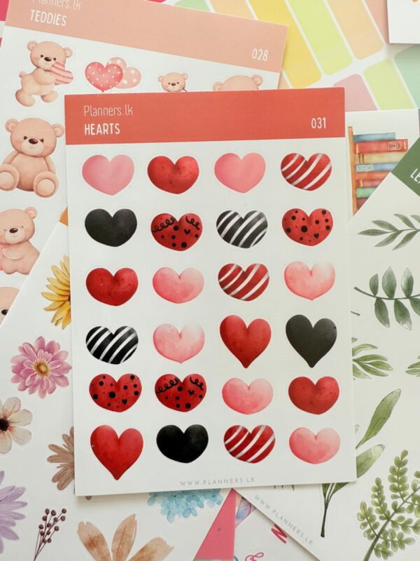 Hearts Sticker Sheet 031