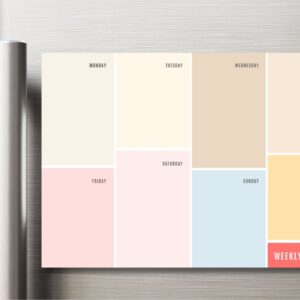 Magnetic Weekly Planner - Blush Blocks