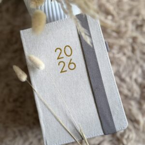 Linen Luxe - Olive Sand - 2026 Dated Daily Planner - Limited Edition