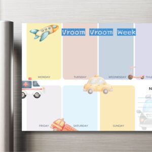 Magnetic Weekly Planner - Vroom Vroom Week